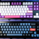 A photo comparing two keyboards